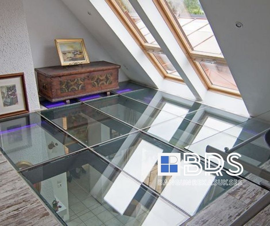 Lantai Kaca Laminated Tempered