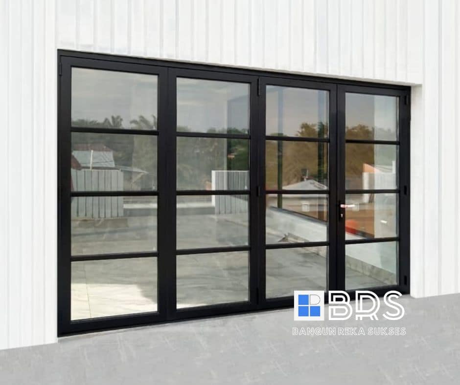 Jendela Aluminium Sliding Tiga Daun